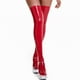 thumbnail image 2 of ALSLIAO - Medias de cuero de PVC para mujer, efecto mojado, para club, hasta el muslo, para disfraces, color rojo, talla XL, 2 of 8