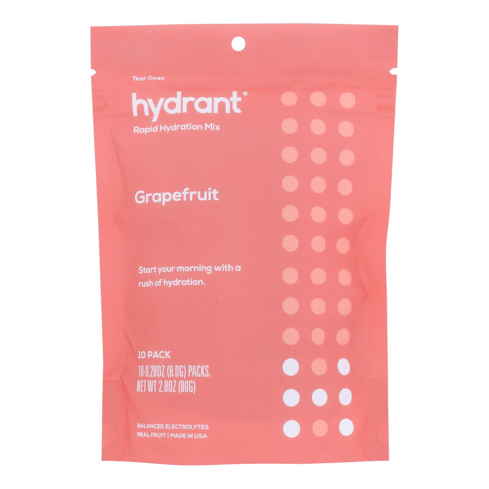Hydrant Rapid Hydration Drink Mix, Grapefruit, Pack of 10