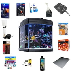 JBJ 28 Gallon Nano Cube WiFi LED Aquarium DELUXE REEF PACKAGE WITHOUT THE (Best Nano Reef Tank Setup)