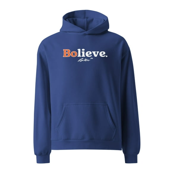 Bo Nix "Bolieve" Oversized Hoodie Blue (S)