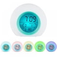 thumbnail image 1 of Circular Colorful Light Gradient Alarm Clock Digital Clock Thermometer Home Decor, 1 of 6