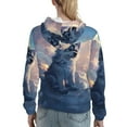thumbnail image 7 of Wukai Cloud Wolf Print Womens Hoodies Fleece Sweatshirts Long Sleeve Sweaters Pullover Fall Outfits Winter Clothes-X-Large, 7 of 7