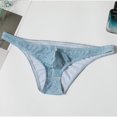 thumbnail image 2 of Calzoncillos de seda de hielo para hombre, estampados, ultrafinos, transparentes, sexys, transpirables, de color sólido, cintura baja, 2 of 6