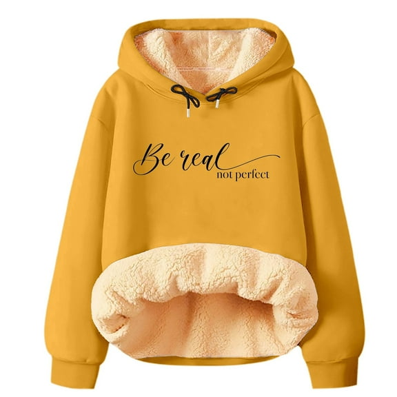 Hoodies for Women Long Sleeve Hoodie Pullover Hoodies Oversized Sweatshirt for Women Yellow Hoodie Y2k Fall Outfits for Women 2025 Women’S Clothes