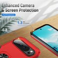 thumbnail image 6 of Case for Google Pixel 11,With 360° Rotation Metal Ring Holder【Magnetic Car Mount】Shockproof Rugged Full Body Protection Heavy Duty Dust/Drop Proof Cover Case​,Red&Black,For Google Pixel 11, 6 of 9