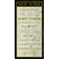 thumbnail image 2 of Montillio, Louise 11x18 Gold Ornate Wood Framed with Double Matting Museum Art Print Titled - City Words II, 2 of 4