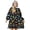 Game Controller Black Pattern-1, variant on Game Controller Black Pattern Double-Sided Sherpa Fleece Wearable Blanket Hoodie, Oversized Thick Fuzzy Pullover with Giant Pocket for Women & Men