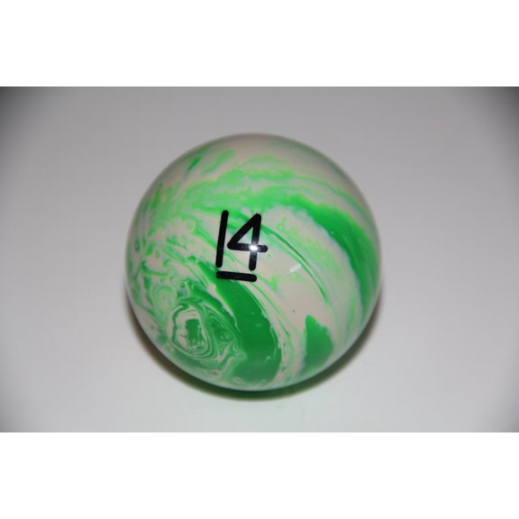 BuyBocceBalls Listing - EPCO Replacement Ball #14 Marbleized Glo Regulation Billiard or Pool Set, 5.75oz, 2.25" diam