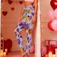thumbnail image 2 of yievot High Waisted Leggings for Women Valentines Day Heart Printed Yoga Pants Workout Running Athletic Leggings, 2 of 6