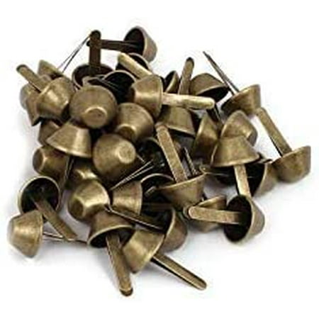 

Trimming Shop 10mm x 18mm Mushroom Metal Split Rivets Durable Leather Rivets for Art & Crafts DIY Crafts Jackets Bags Purse Belt Accessories Bronze 50pcs