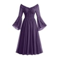 thumbnail image 2 of YuXingFu Gothic Dresses for Women Renaissance Dress With Pocket Court Style Long Sleeved Long Dress Purple M, 2 of 9
