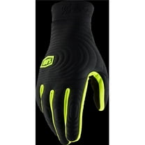 100 Percent 10030-00001 Brisker Xtreme Gloves - Black & Fluorescent Yellow - Small