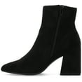 thumbnail image 3 of Journee Womens Sorren Covered Block Heel Pointed Toe Booties, 3 of 10