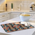 thumbnail image 6 of Yayeee Dish Drying Mat for Kitchen Counter 16"x18" Microfiber Absorbent Pad, Blue Geometric, 6 of 7