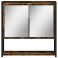 thumbnail image 3 of vidaXL Bathroom Mirror Cabinet Smoked Oak 60x16x60 cm Engineered Wood, 3 of 5