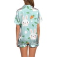 thumbnail image 2 of Women's Easter Cute Bunny Print Pajama Set Pink L, 2 of 5