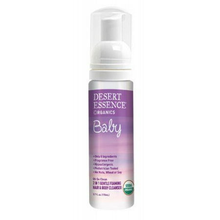 Baby Organics Oh So Clean 2 in 1 Gentle Foaming Hair and Body Cleanser Desert Essence 5.7 oz Liquid