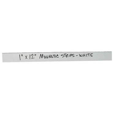 Partners Brand White Warehouse Labels, LH175, Magnetic Strips 1" x 12", Case of 25