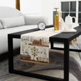 thumbnail image 5 of Farmhouse Vintage Cotton Linen Small Table Runner 13 x 60 inch Country Cotton Book Butterfly Art Non-slip Rectangular Dining Table Decor for Wedding Party Holiday Dinner, 5 of 8