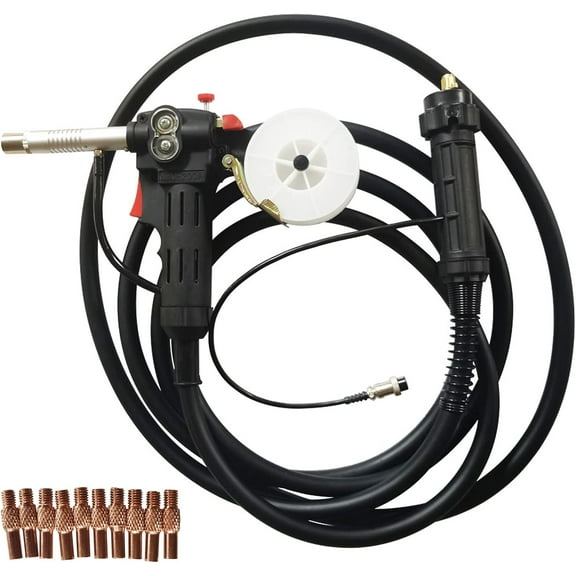 PreAsion 16Ft Euro Adpator MIG Welder Spool Gun Wire Feed Carbon Steel and Aluminum Alloy Welding
