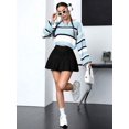 thumbnail image 5 of Black Pleated Denim Mini Skirt For Women, Casual A-Line Style, 5 of 24