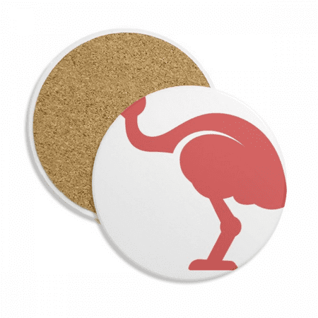 

Australia Ostrich Retro Style Red Illustration Coaster Cup Mug Tabletop Protection Absorbent Stone