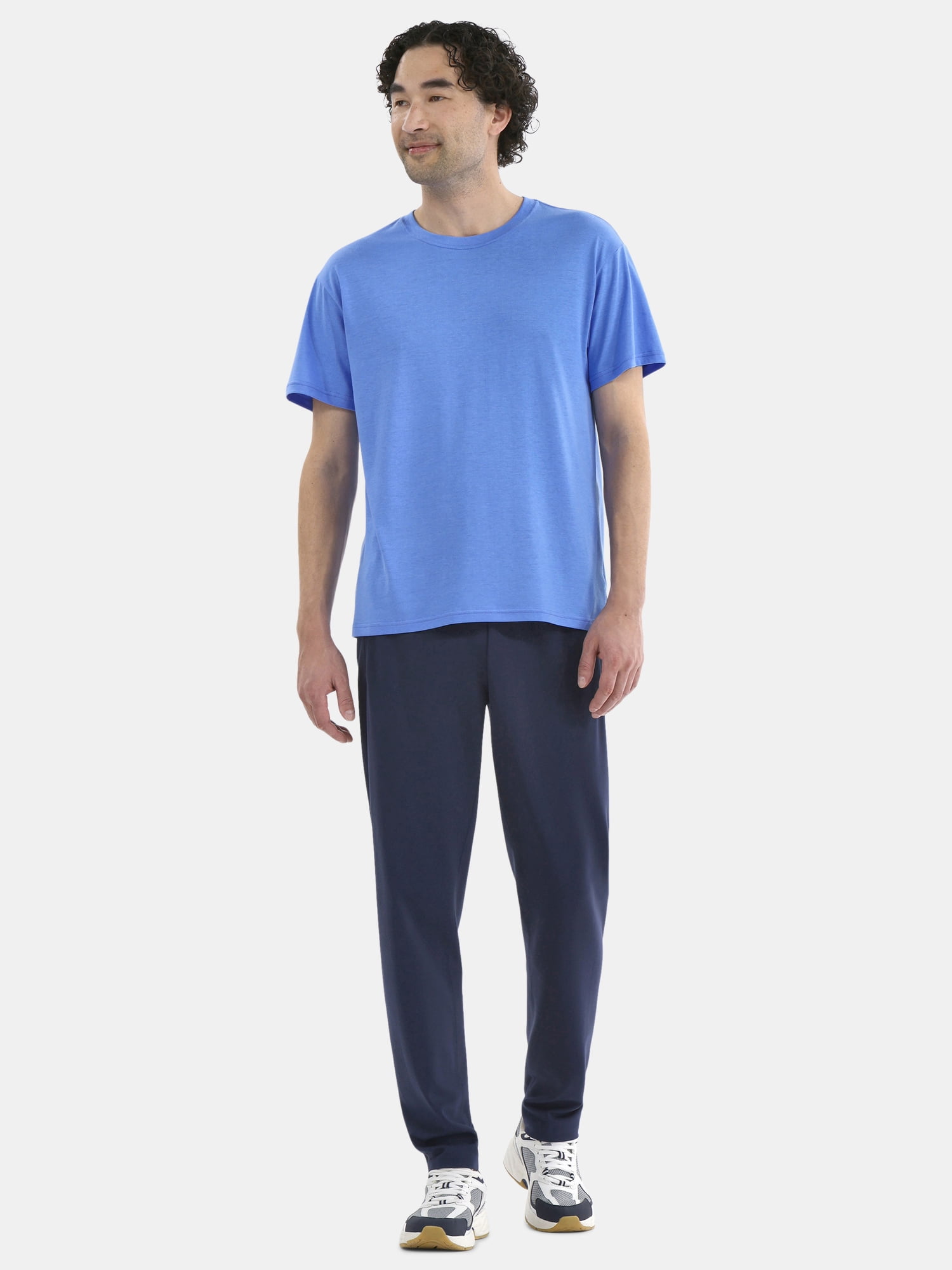 Athletic Works Men's Solid Tri Blend Tee with Short Sleeves, Sizes XS-4XLT