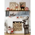 thumbnail image 3 of Christmas Elks Mantel Scarf Fireplace Decorations for Living Room, Winter Snowy Forest Sunset Natural Scenery Fireplace Mantel Scarf Cover Runner for Halloween/Thanksgiving/Christmas Decor 60"x17", 3 of 6