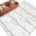 thumbnail image 2 of Grey Tree Area Rug 6x9 FT, Non Slip Living Room Throw Carpet, Botanical Vintage Birds Branch Washable Soft Large Floor Carpet Non-Shedding Rug for Bedroom Dining Room Play Room, 2 of 9