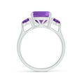 thumbnail image 2 of ANGARA Natural 3.1 Ct. Amethyst Fashion Ring in 14K White Gold for Women (Ring Size: 9.5), 2 of 10