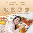 thumbnail image 4 of Body Pillow Cover, Happy Fall Pumpkin Autumn Sunflower Body Pillow Cases with Zipper Soft Breathable Smooth Skin Friendly Long Pillow Case 20x60 inches, 1Pcs, 4 of 7