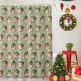 thumbnail image 5 of Shower Curtain 72"W x 78"L Western Christmas Santa Claus Snowflake Sage Green Fabric Shower Curtains Set with Hooks Water Repellent Bathroom Curtains Machine Washable Bathroom Accessories, 5 of 9