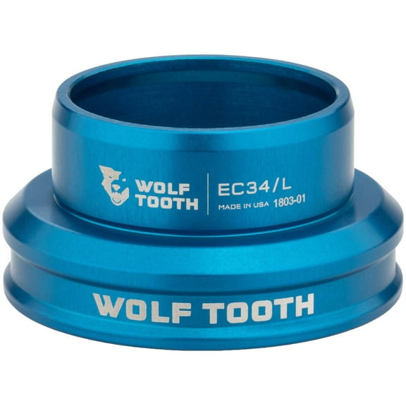 Wolf Tooth Premium Headset - EC34/30 Lower, Blue Stainless Steel Bearings