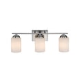 thumbnail image 3 of Mod Pod 22 in. 3-Light Polished Chrome Bathroom Vanity Light Fixture with Frosted Glass Cylinder Shades, 3 of 6