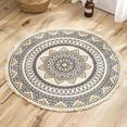 thumbnail image 1 of Cotton Area Rugs Washable Chic Bohemian Mandala Hand Woven  Rugs with Tassels Indoor Throw Area Rug for Living Room Kids Room 35.43”, 1 of 2