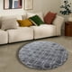 thumbnail image 3 of Ganfancp Dormitorio a Rayas Redonda de Seda de Lana Alfombra a Prueba de Tontos Sala de Estar Sofá Piso Estera Casa Colgante Cesta de Pelo Largo Estera 40Cm Ofertas Del Día Sólo En Línea 1X Alfombra, 3 of 4