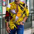 thumbnail image 1 of Camisa para hombre , estampado creativo, informal, para oficina, deportes, fitness, tendencia de moda, primavera y verano, nueva oferta, 1 of 6