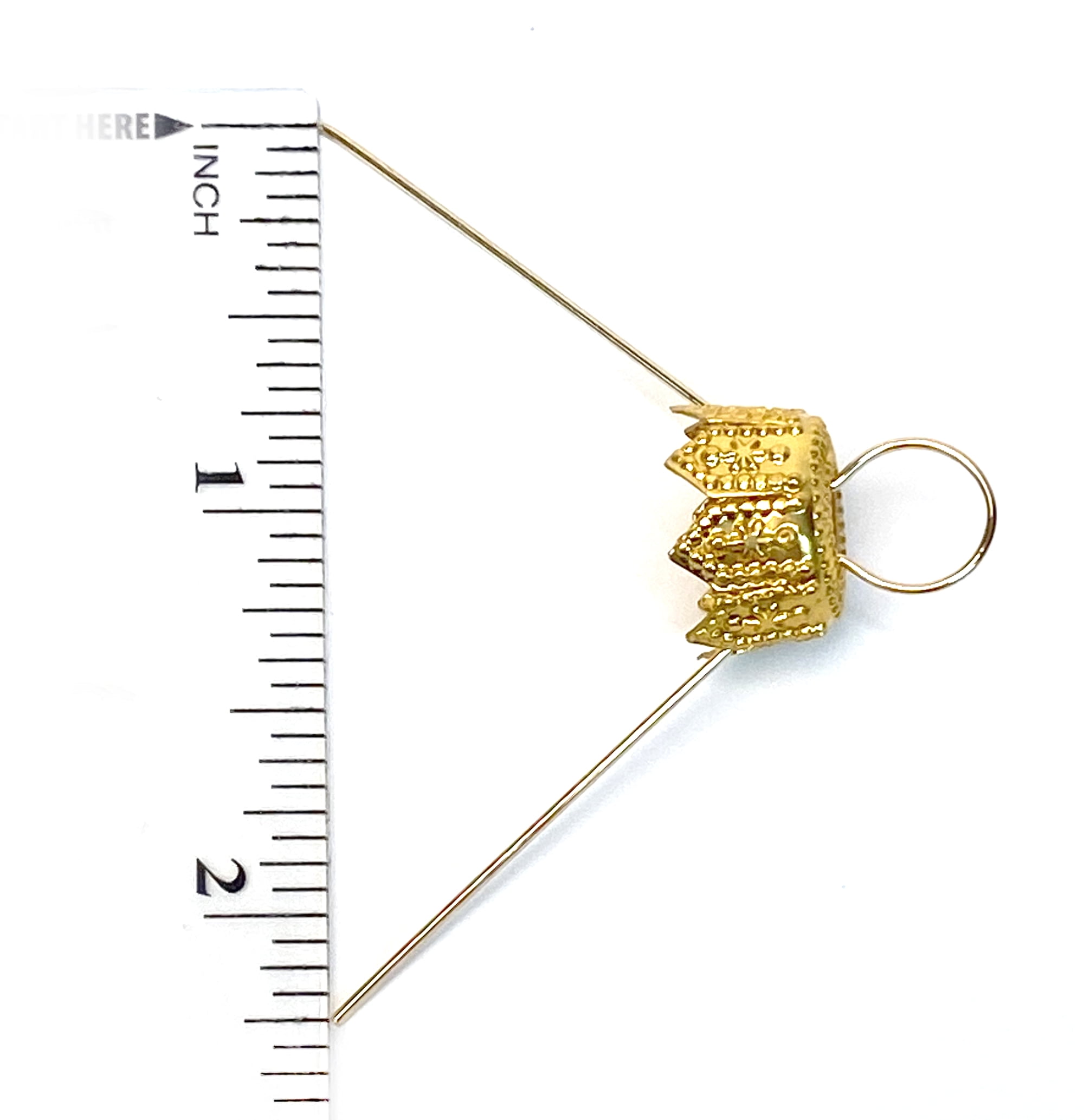National Artcraft® 1/2 Gold Old-World Style Ornament Cap with Wire Loop  (Pkg/50) 