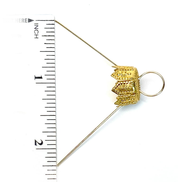 National Artcraft 1/2 Gold Old-World Style Ornament Cap with Wire Loop (Pkg/100)