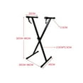 thumbnail image 2 of Universal Folding Piano Keyboard Stand Bracket X-Style Heavy Duty Metal Material with -Slip Rubber Caps for Digital Piano MIDI Keyboard, 2 of 5