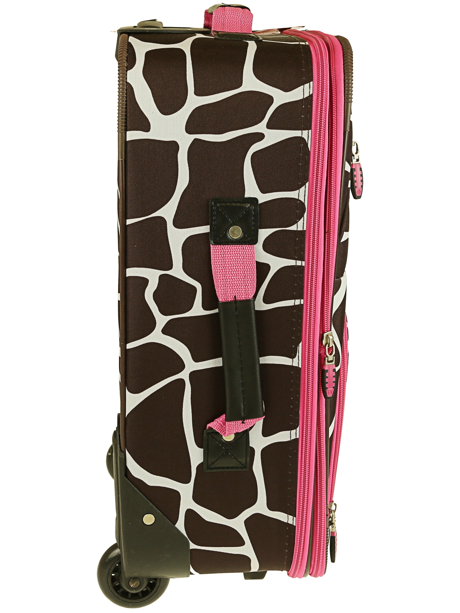 Rockland Pink Giraffe 2 Piece Carry on Luggage Set Pink Giraffe