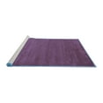 thumbnail image 2 of Ahgly Company Machine Washable Indoor Square Abstract Blue Contemporary Area Rugs, 4' Square, 2 of 4