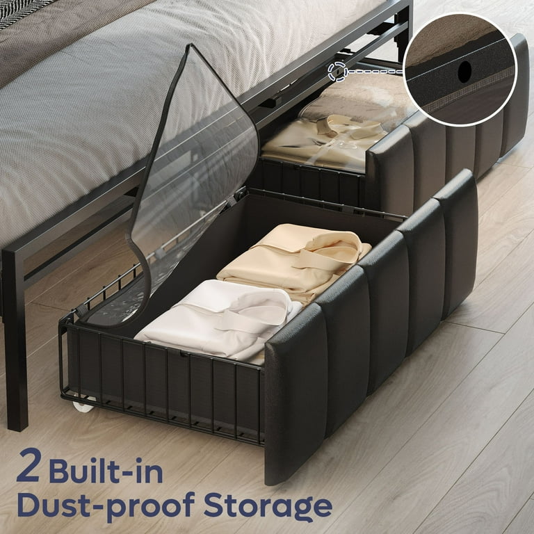 ベッドフレーム BED + MATTRESS with storage - 160x200 cm Zinus Maddon Bed 160 x 200 cm – Bed Frame Height 31 cm with