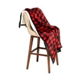 thumbnail image 4 of Ashford & Brooks Printed Plush Sherpa-Lined Mink Fleece Cozy Throw Blanket 50” x 60” - Red Buffalo Check, 4 of 4