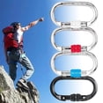 thumbnail image 3 of Neinkie for CAMNA Climbing Carabiner O-type Auto Locking Anti-rust Hot Forged Portable Protection Alloy Heavy Duty Climbing Rappelling Buckle Rope Hook Climbing Gear, 3 of 9