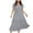 Gray womens dresses, variant on Usmixi Formal Dresses for Women Elastic Waist Ruffle Swing Pocket Plus Size Dress V-Neck Short Sleeve Solid Summer Long Dresses Blue XXXXXL Clothes