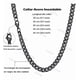 thumbnail image 3 of Collar Cadena Estilo Cubano Unisex Acero Inoxidable Xtellar Negro, 3 of 4
