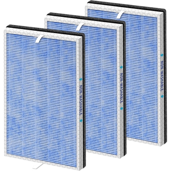 MSA3/MSA3S HEPA Replacement Filter for MSA3 and MSA3S Air Purifier,Upgraded 4-in-1 H13 True HEPA and Activated Carbon Filter with OdallerPure Technology,3 Pack