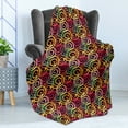 thumbnail image 4 of Abstract Soft Flannel Fleece Throw Blanket, Curved Spiral Various Arrows in Vibrant Tones Retro Graffiti Pattern, Cozy Plush for Indoor and Outdoor Use, 50" x 70", Multicolor, by Ambesonne, 4 of 5