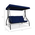 Best Choice Products 3Seat Outdoor Converting Canopy Swing Glider